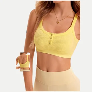 Bra Luxury Private Label Yellow Fitness Yoga Wear Fantasy Sculpt Moisture-Wicking Jogging Sport Bras Women