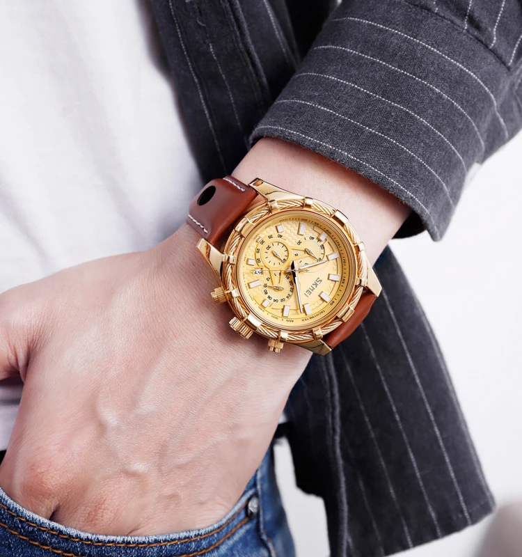 Wrist Watches La Banus Rope Bezel Chronograph Watch Skmei 9189 Men's Wrist  Watch Water Resistant Stylish