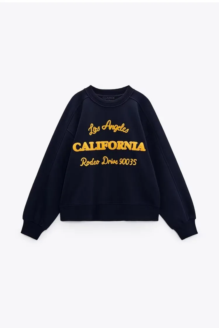 Manufacturers Custom Letter Embroidery Women's Hoodies & Sweatshirts Sweatpants Sweat Suit