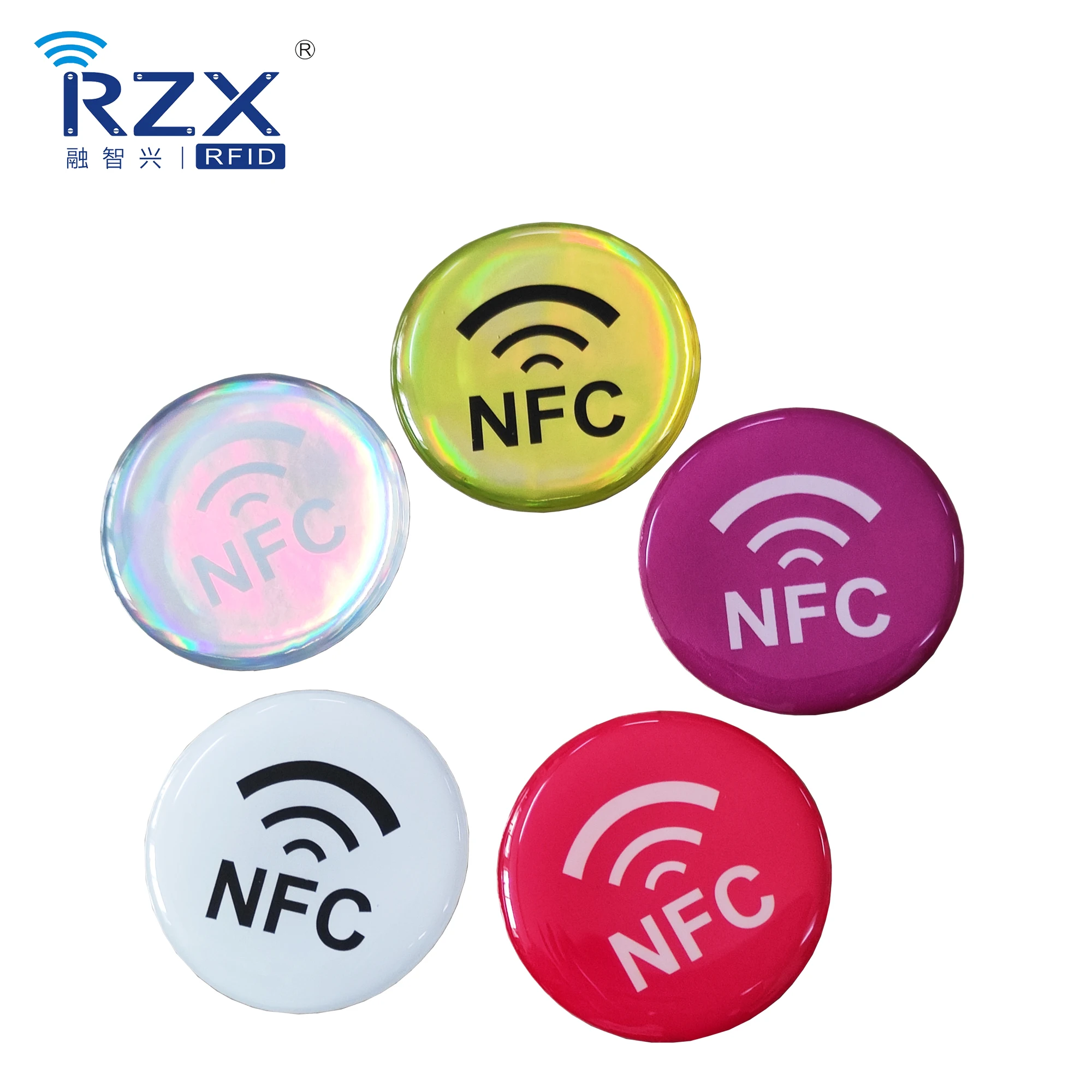 LINQS® Waterproof NFC Tag Stickers (Set of 8), for All Phones, NXP  NTAG213 chip