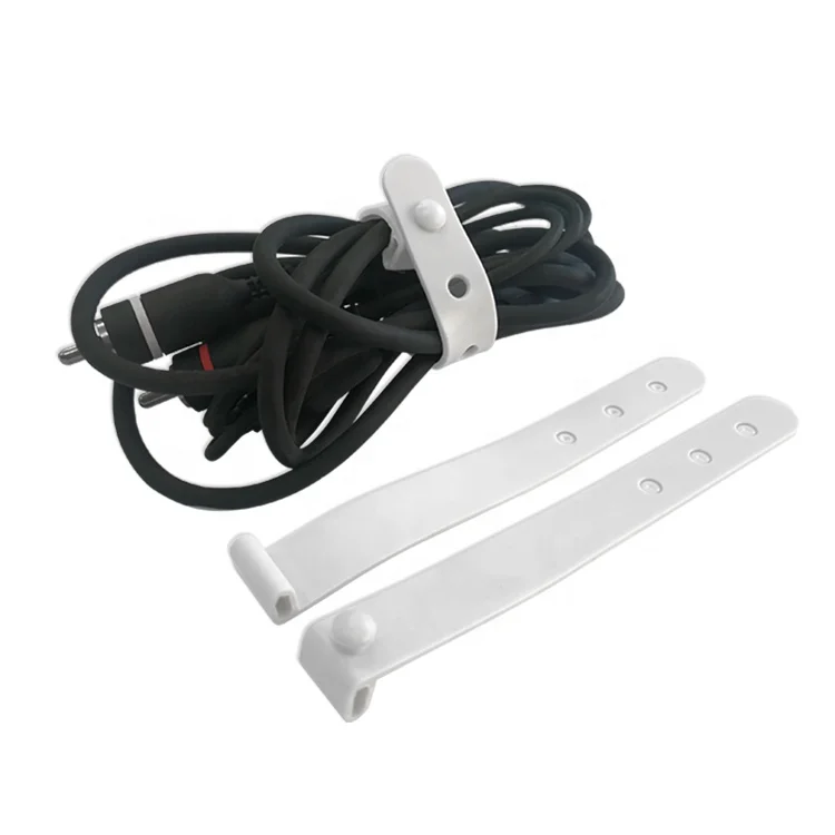 Adjustable Silicone Rubber Strap Bands with Hole Silicone Cable Organizer