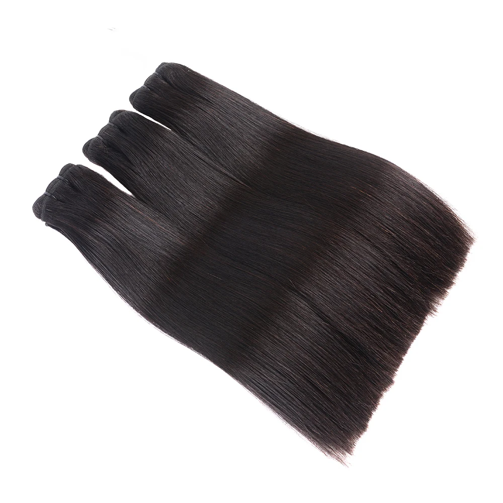 Unprocessed Vietnam Virgin Cuticle Intact Hair Bundle Vendors Bulk Double Drawn Weft Raw Indian Temple Human Hair Extensions