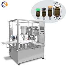 Auto Vial Filler and Capper Oral Liquid Bottle Filling Plugging and Capping Machine Vial Filling Machine with Peristaltic Pump