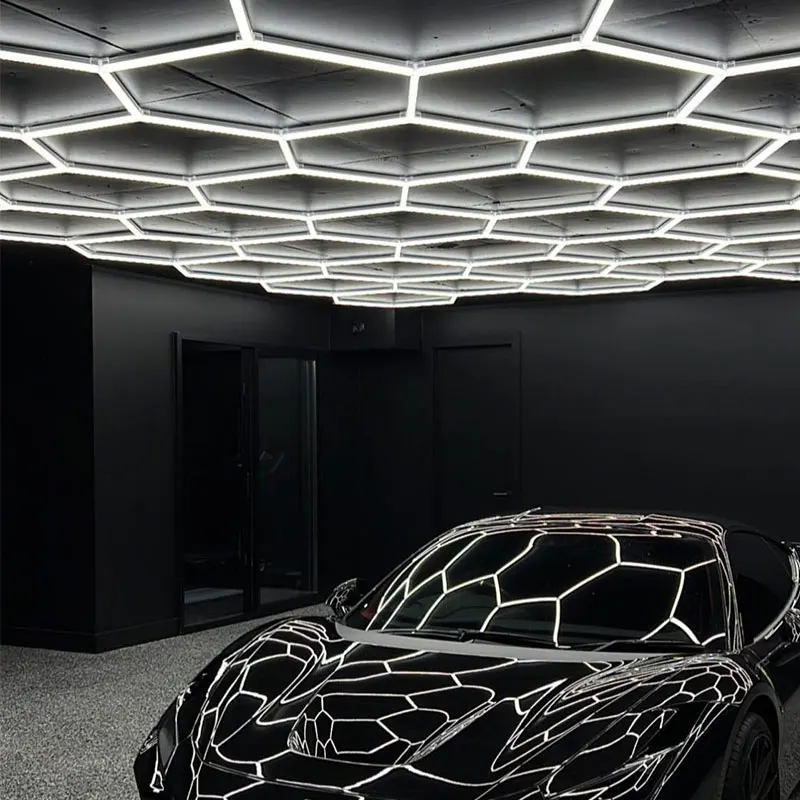 110V-220VアルミニウムLedヘキサゴンライトガレージ天井用車の詳細六角