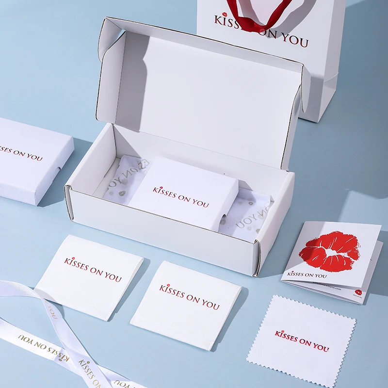 A1 White Jewelry Storage Paper Box with Heaven Earth Cover Custom Size & Shape Embossed Logo Gift Box Wiping Cloth & Card supplier