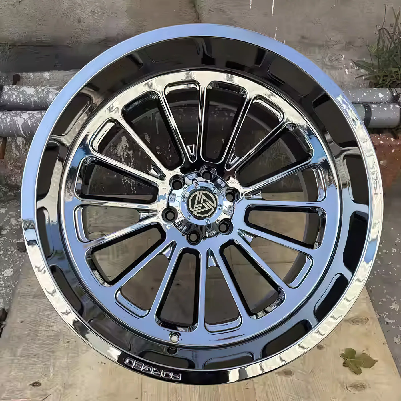 XL Deep Dish Chrome Off-Road Wheel 5x127 5x139.7 6x139.7 Forged Wheel 22 24 26 Inch Car Alloy Rim for Toyota Hilux D-Max - Image 4