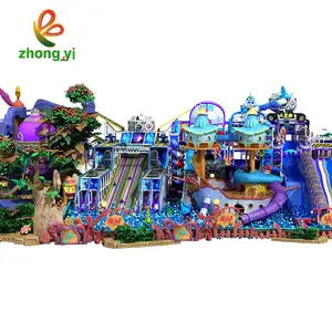 New Design Indoor Playground Equipment with Trampoline Park for the Children and Adults.
