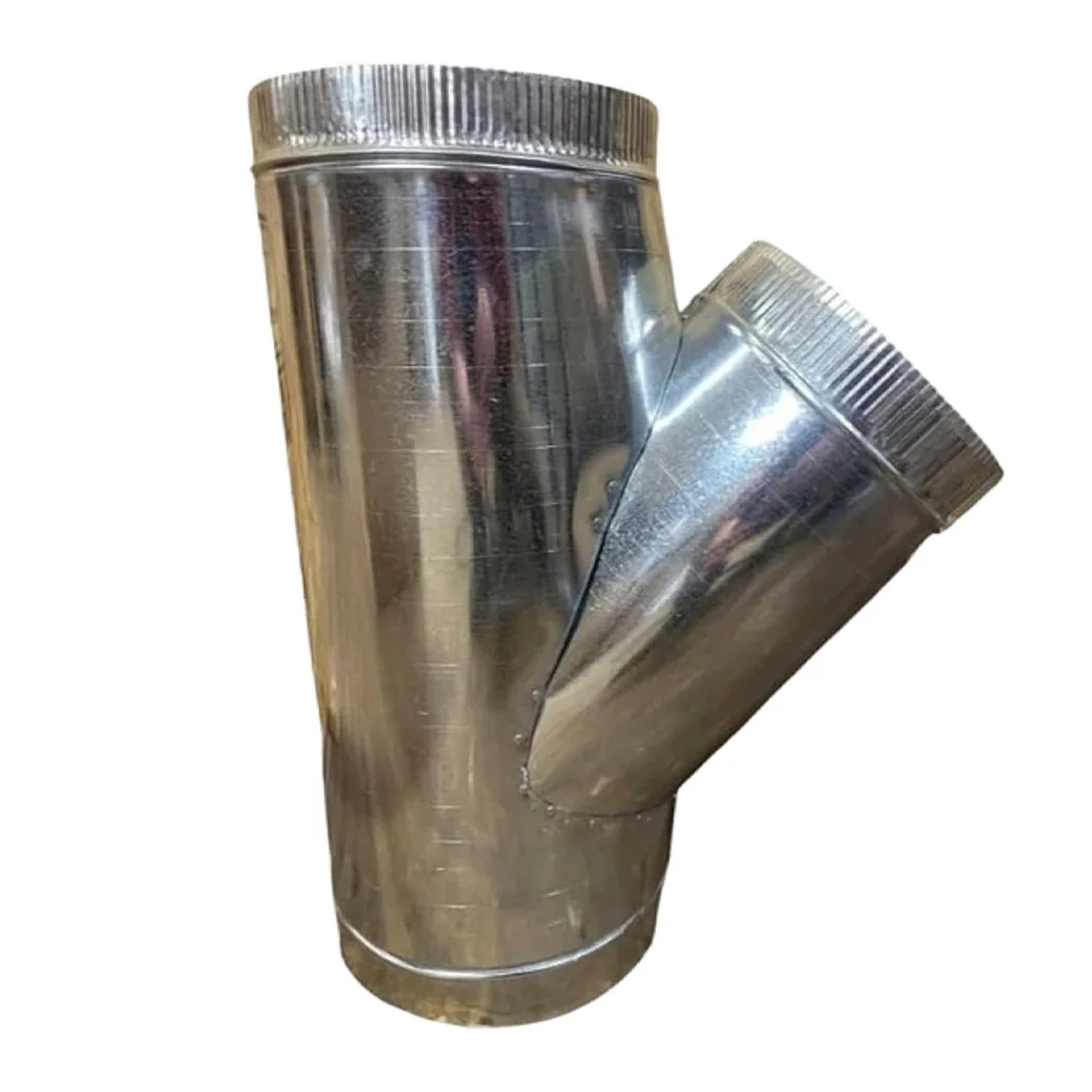 Hvac galvanized duct wye branch hvac ductwork ac duct fittings duct