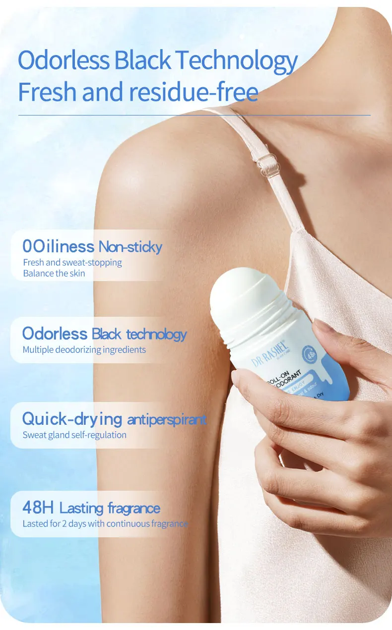 For Herbal Body Underarm Armpit Anti Sweat Odor Removal 48 Hours Long Lasting Refreshing Deodorant Liquid for Unisex