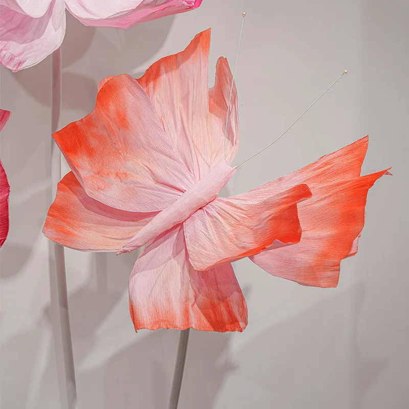 Papillon Artificiel Géant 20 Pouces En Soie - Décoration Mariage, Photographie Et Fête - Modèle Réaliste Blanc
