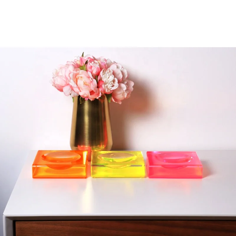 Customized Print Clear Acrylic Candy Dish Home Shop Decoration 6x6