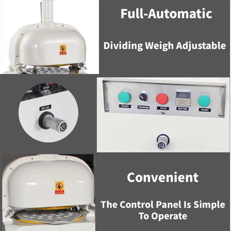 Fully Automatic Full Divisora Y Boleadora De Masas Pan Portioner Pizza Bun Ball Making Cutter Dough Divider and Rounder Machine