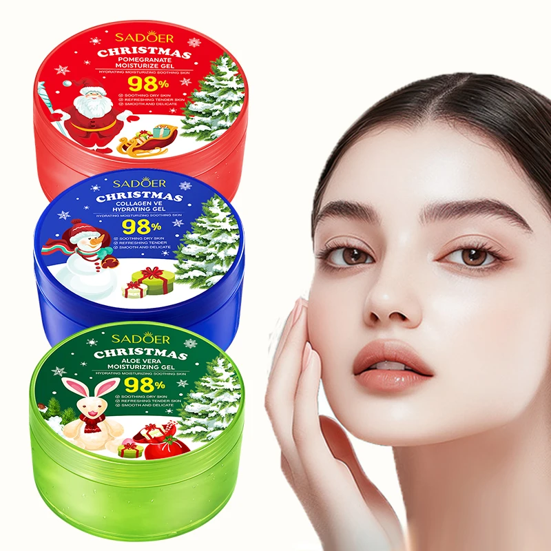 SADOER Christmas Red Pomegranate Collagen VE Moisturizing Gel Pampahidrat na Pampalusog na Aloe Vera
