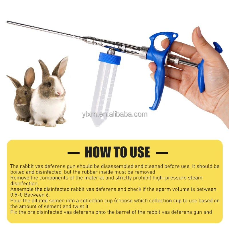 Veterinary Rabbit AI Gun - Semen Sperm Collector Injector