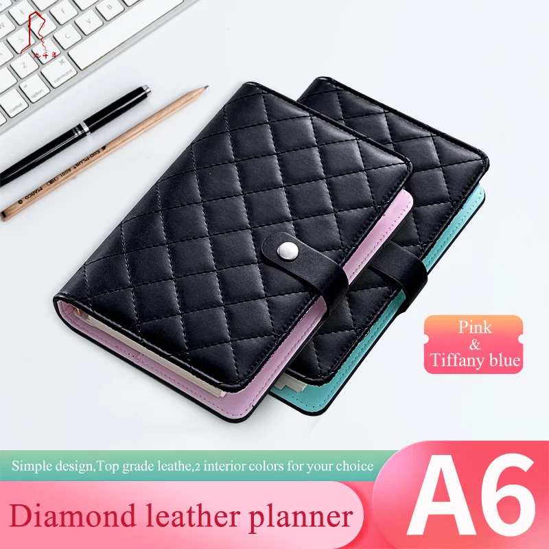 Luxury Checkered/Quilted A5 A6 Agenda Binder Planner Journal