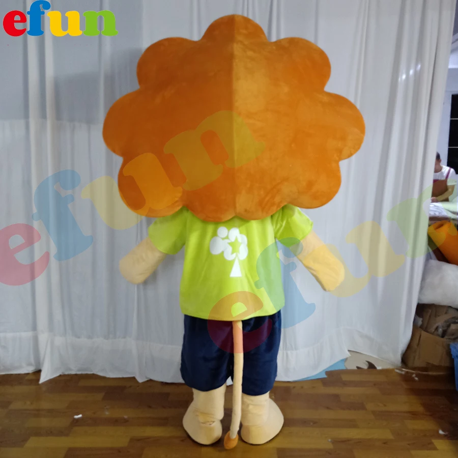 Efun MOQ 1 PC  Custom Make lion Mascot Costumes Cute Walking Cartoon Animal Costume for Party