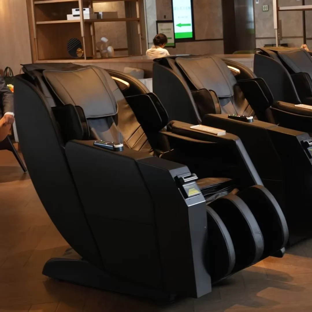 Gewerblicher Automat Massagestuhl Geldscheinprüfer für Einkaufszentrum, Flughafen, Kino Einsatz Münzbetriebener Massagestuhl mit Kreditkarte