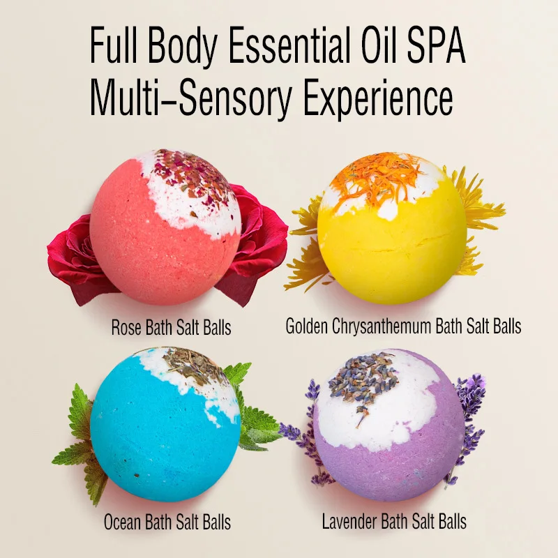 Экстракт растительной эссенции банный шар спа расслабляет тело и увлажняет кожу в различных цветах ароматах