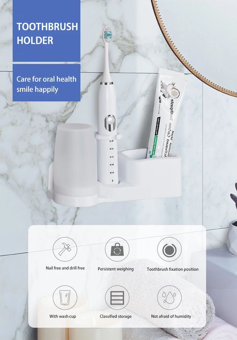 Bathroom Toothbrush Holder Electric Toothbrush Holder Organizer