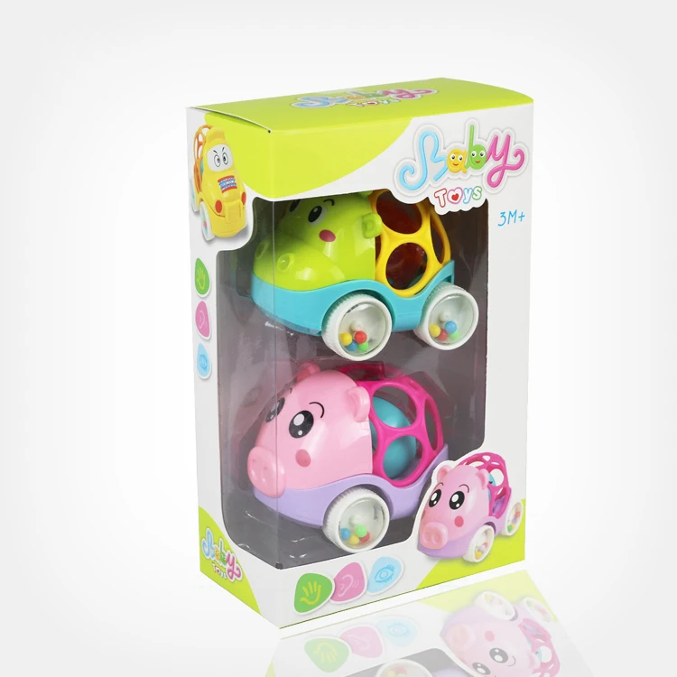 Rattle And Roll Car Toy Assorted Egg Ball Play Kids Game Toddler Gifts Bells Baby Educational