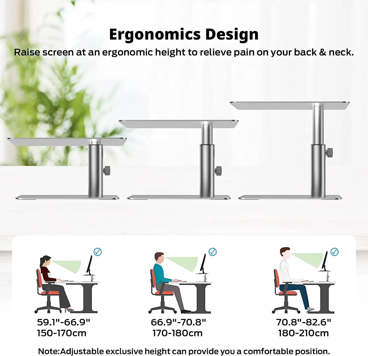 Adjustable Desktop Rack Adjustable Height Metal Desktop Stand - Efficient Storage