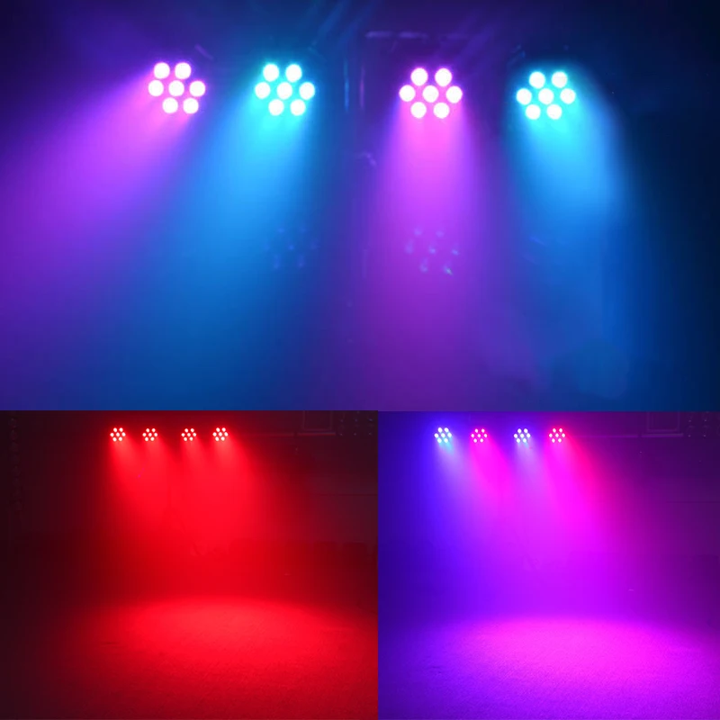 Portable Dj Par Light Stage Led Disco Lights Dj Equipment Gig Bar Luces Para Discoteca Tricolor 4 Par System With Stand