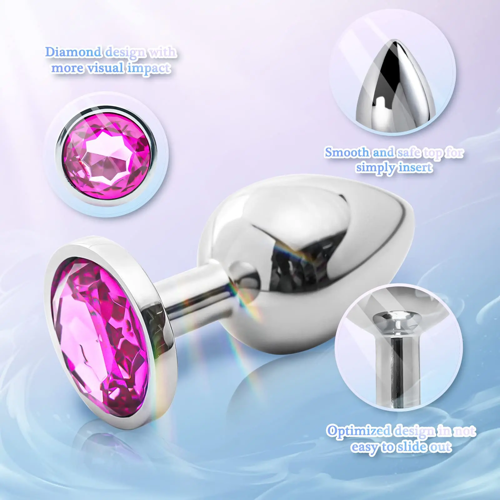 Sex Toy Factory Metal Butt Plug 3pcs/set - Anal Sex Pleasure