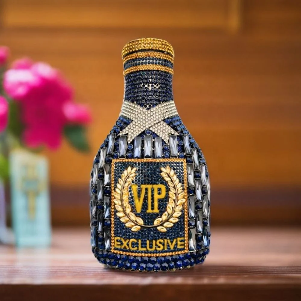 Luxury Champagne Bottle VIP Rhinestone Diamond Dinner Bag