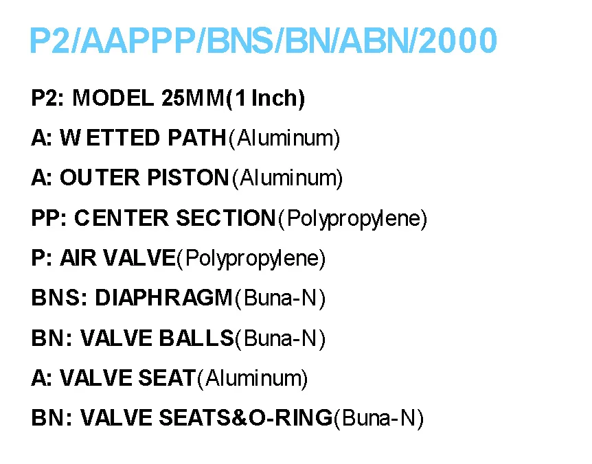 Aluminum Wilden Air-Operated Double diaphragm pump P2 with Buna-N diaphragm and valve balls Wilden pump manufacture