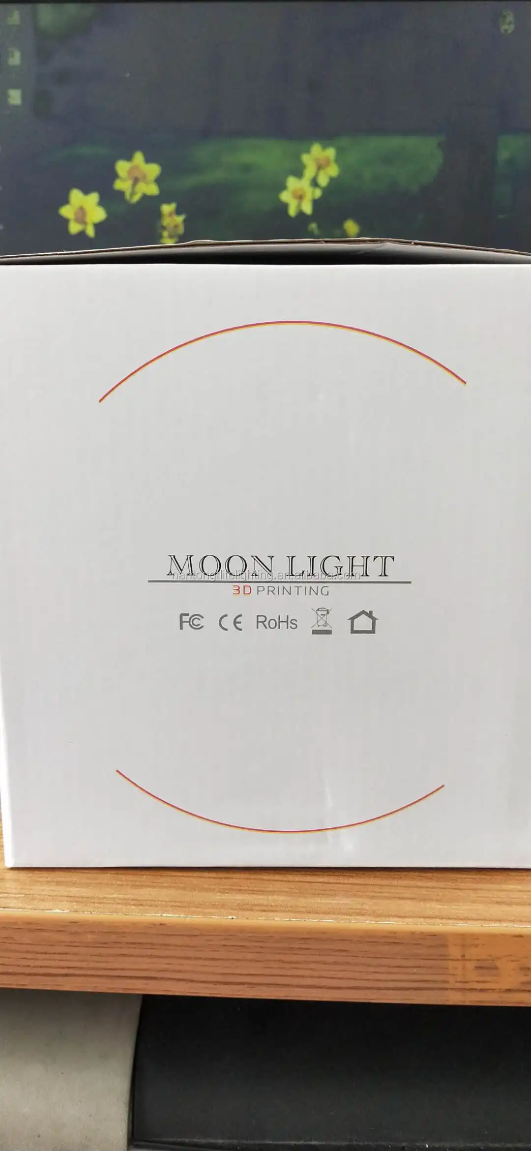 Moon Lamp 3 Colors Dimmable with Tap Control Rechargeable Inch Lunar Light Home Decorative Night Light