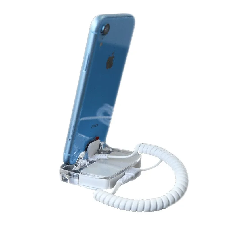 Smart Anti Theft Cell Phone Charging Brackets Exhibition Display Security Device with Alarm for Demo Phones