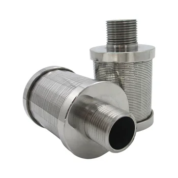 Custom V-screen filter stainless steel metal water nozzle wedge mesh screen small water filter