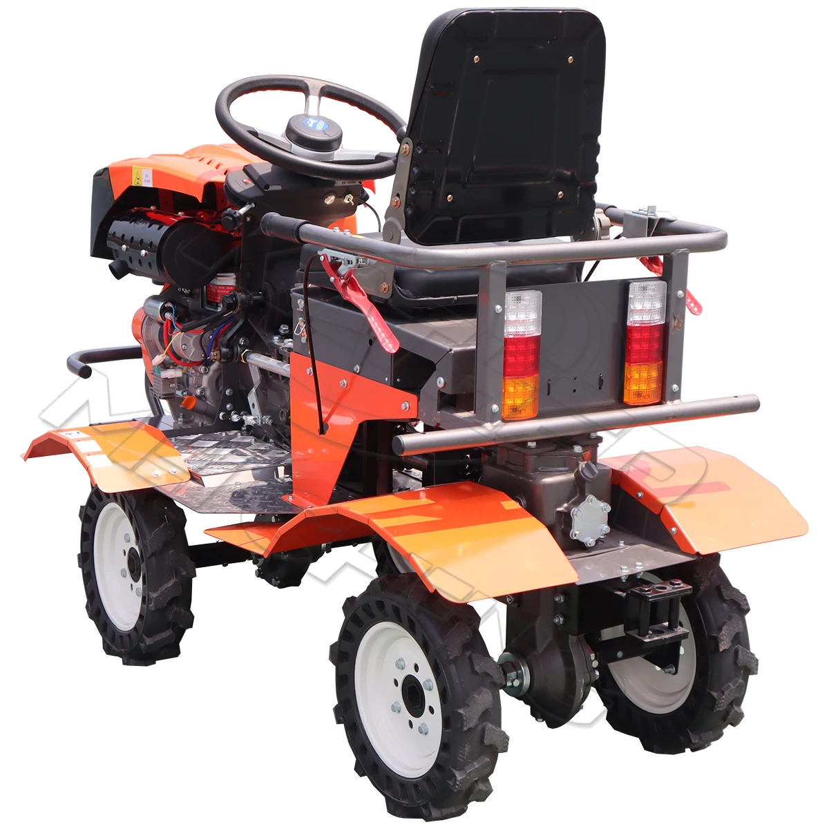 product agricultural multi functional 4wd diesel ride on cultivator land loosening machine rotary tiller microtrator tractor de asiento-9