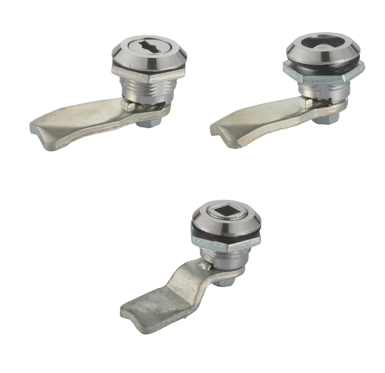 Small Zinc Alloy Cylinder Locks Flat Handle Anti-Distribution Quarter Turn Locks for Cabinets Doors Waterproof Key Unloackable