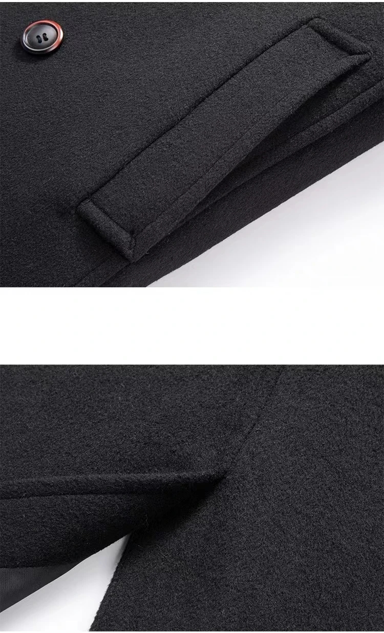 Men's Winter Coat Double Faced Wool Trench Blazer For Outdoor_voghion.com