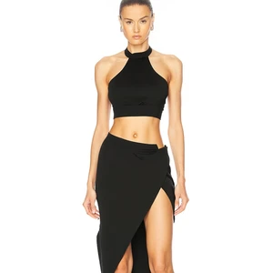 Fashion Nightclub Clothing  Side Slit Skirt Ladies Mini Skirt