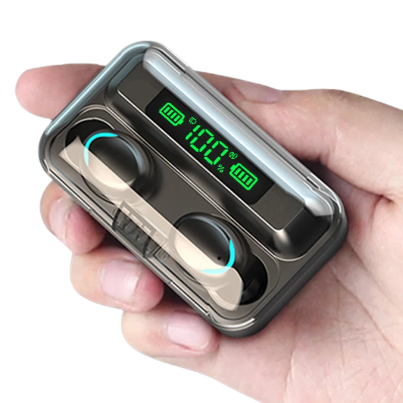 Manufacturer F9-5 Earphones Wireless Headphone BT Tws Mini In-ear  Earbuds Sports Gaming Led Display Audifonos F9 Headset