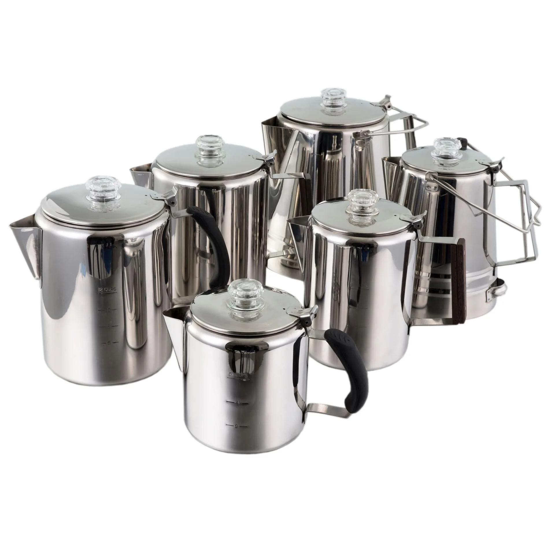 14cups /28cups Stainless Steel Camping Coffee Pot, Coffee