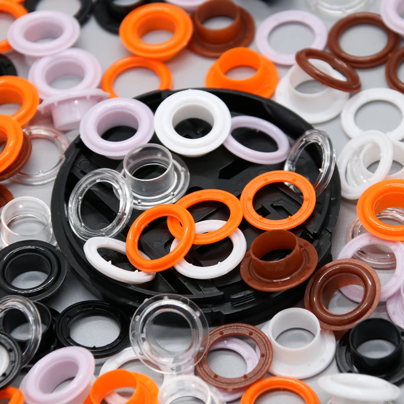 Заводская цена Таможенный логотип 17 мм пластиковое кольцо с отверстием для вентиляционного отверстия застежка из ПВХ обуви