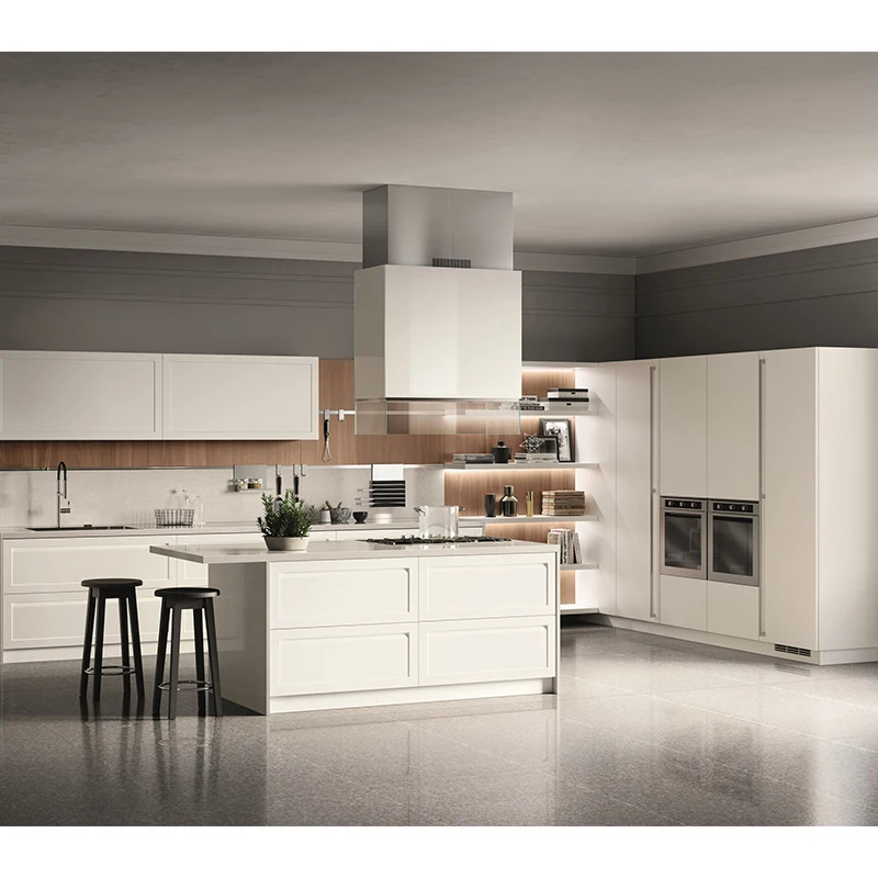 Free Standing Modern Pvc with Island Cabinet Kitchen