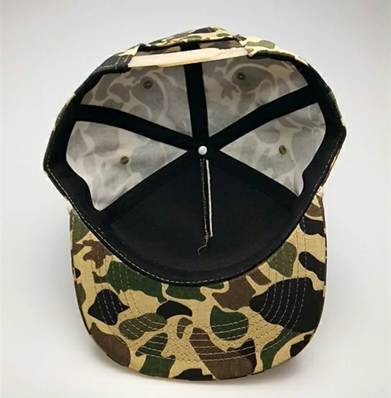 High Quality Custom Blank 5 Panel Camo Snapback Cap With Rope