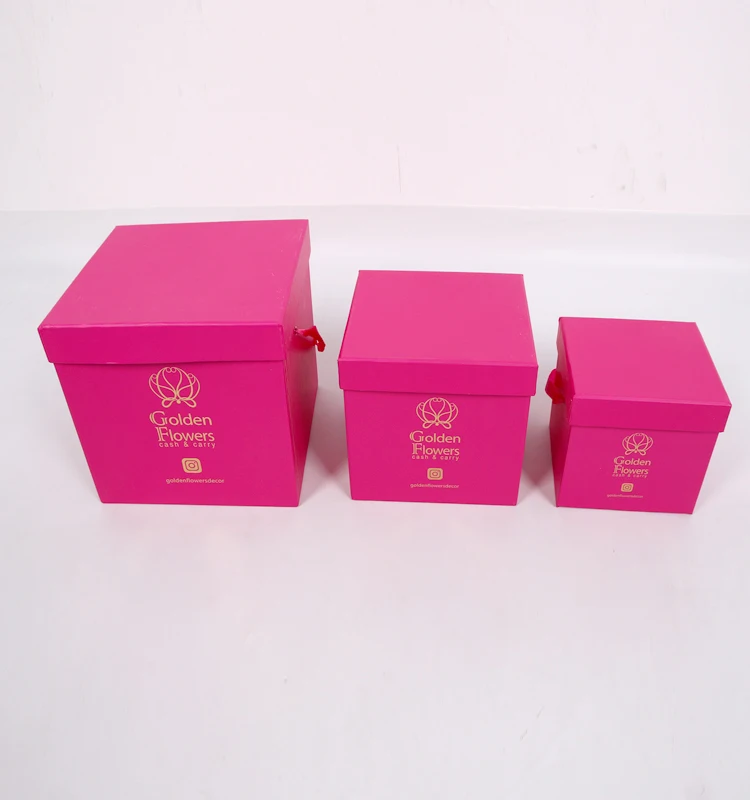 2252 Shihao Long Stemmed Flower Jewelry Box Ring Packaging For Wedding Valentines Day Square