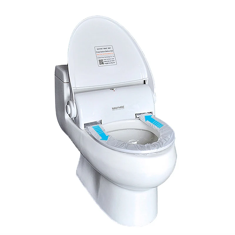 Self Cleaning Rotating Toilet Seat with One Time Use Sanitary Film