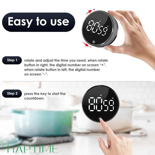 Large LED Display Classroom Countdown Clock Digital Kitchen Time Timer Visual Smart Magnetic Timer