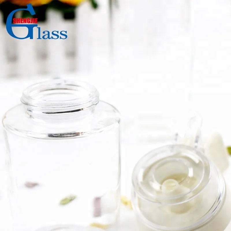 Glass Food Storage Containers Condiment Glass Soy Sauce Dispenser With  Handle Lid Wholesale