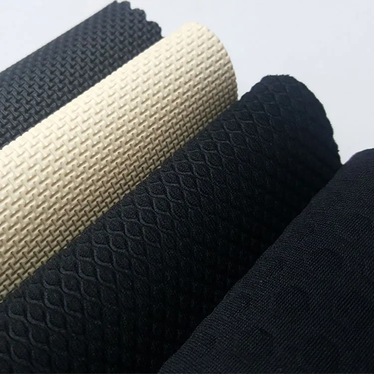 Jianbo Embossed Colorful Nylon Neoprene Foam Sheet Neoprene Fabric Roll Textured Neoprene Fabric with Polyester Coating