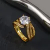 Diamant jaune-doré blanc