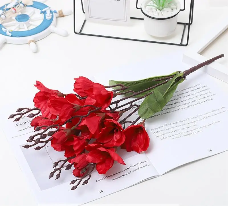 Imitation magnolia Flower Silk Fabric Home Wedding Decoration Hotel Living Room