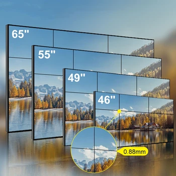 Lcd Slim Video Player Wall Mounted 2x3 3x3 Seamless Price Video Wall Large Screen 46 49 Indoor 55 Inch Splicing Screen