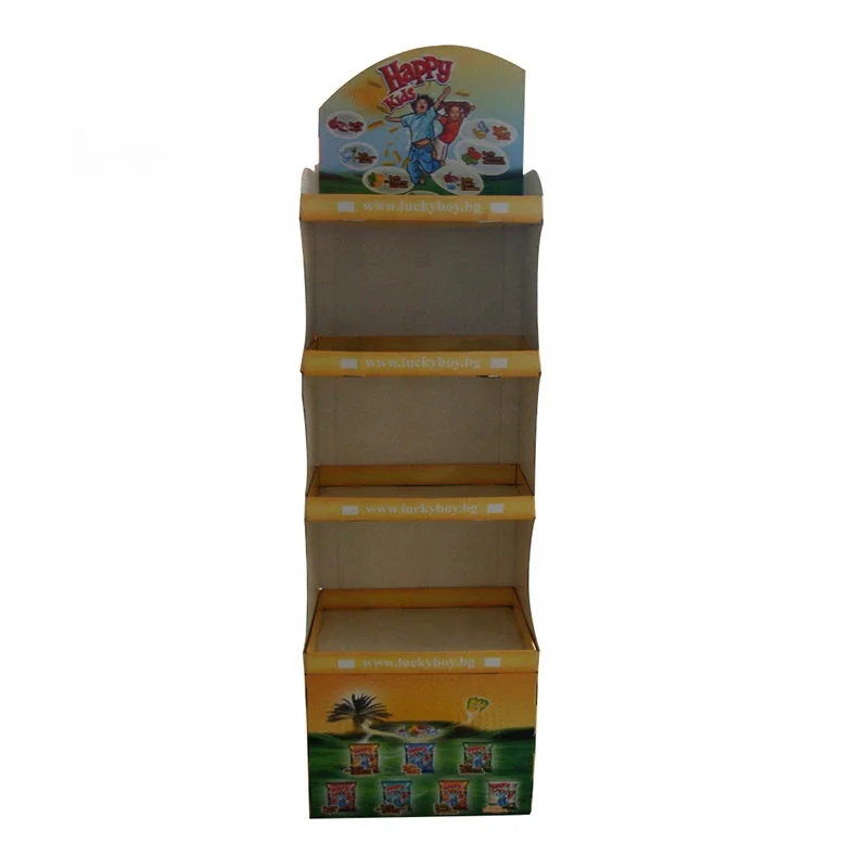 OEM Custom POP Retail Promotion Paper Display Stand Customizable Paper Cardboard Floor Display Shelves